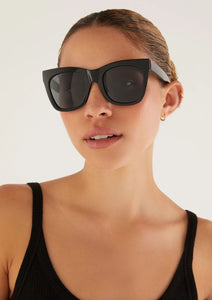 Z Supply Everyday Sunglasses-Polished Black Grey