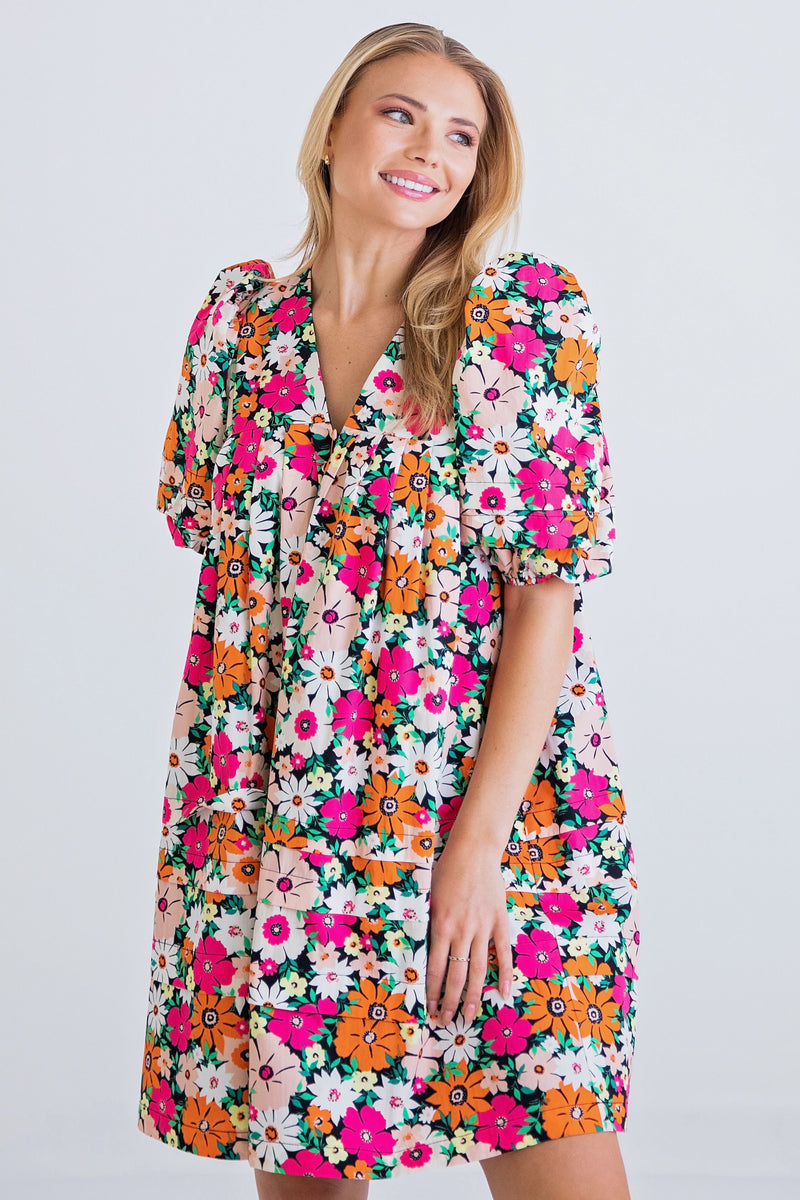 Karlie Floral Puff Sleeve Dress – Muse