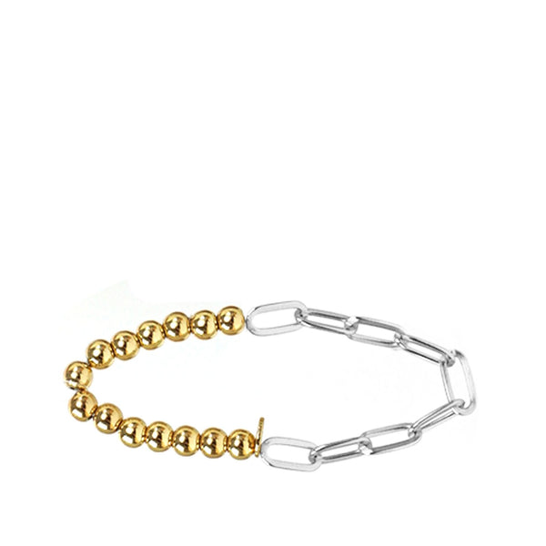 Marlyn Schiff Metal Link & Bead Bracelet