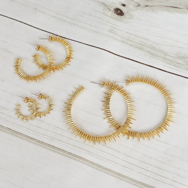 Virtue Large Sunburst Hoops