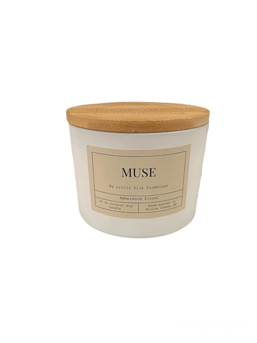 Little Pink Farmhouse Muse 3-Wick Candle