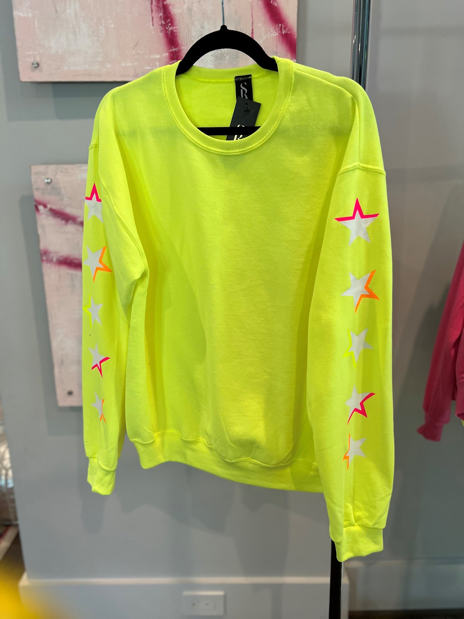 Style Reform Poppy Neon Yellow -White Stars