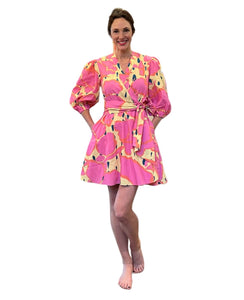 Garrie B Carly Wrap Dress- Pink