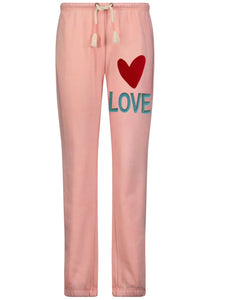 HipChik Pink Sweatpants-Heart Love